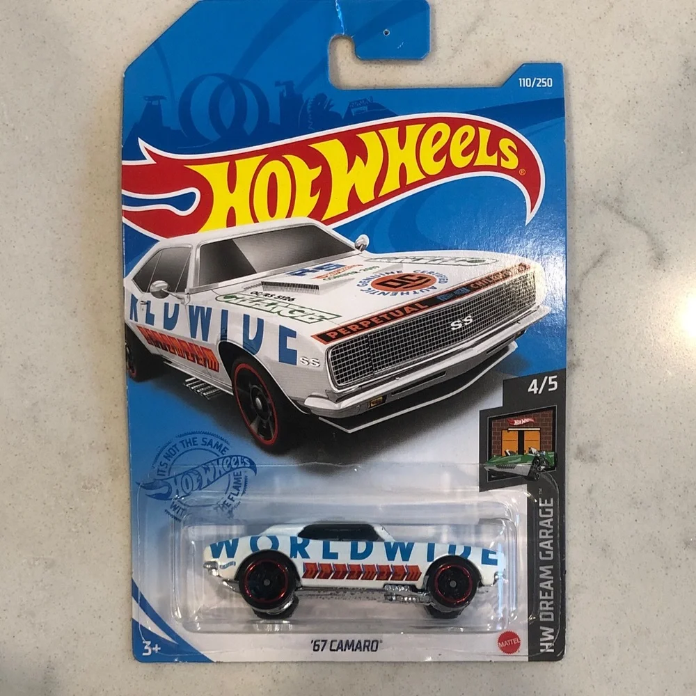 Mattel Hot Wheels '67 Camaro - Blue, White, and Red